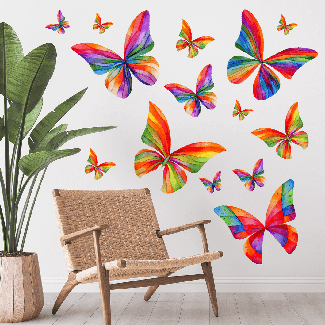 Bold Beautiful Butterfly Wall Decal Set