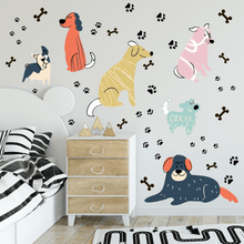 Load image into Gallery viewer, Doggy Date Wall Decal Set
