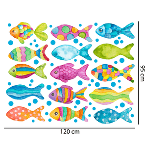 Funky Fish Wall Decal Set