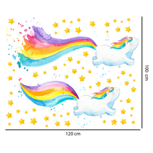 Load image into Gallery viewer, Unicorn Fart Magic Wall Decal Set
