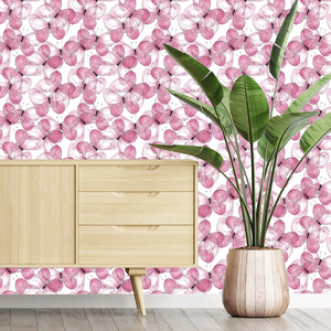 Powder Pink Butterfly Wallpaper
