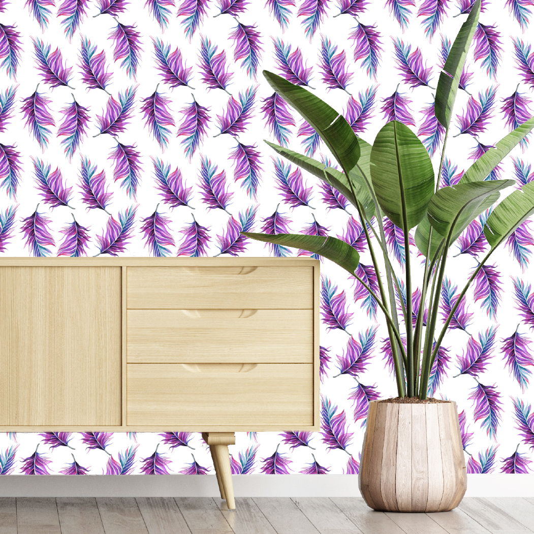 Purple Feather Wallpaper