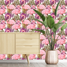 Load image into Gallery viewer, Miami Flamingo Wallpaper
