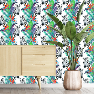 Tropical Zebra Conga Wallpaper