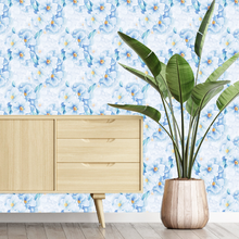 Load image into Gallery viewer, Powder Blue Floral Wallpaper
