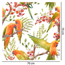 Load image into Gallery viewer, Tropical Parrot and Floral Wallpaper
