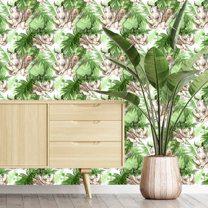 Tropical Rhino Wallpaper