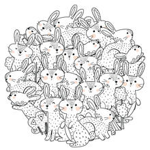 Load image into Gallery viewer, Bundle of Bunnies Wall Decal
