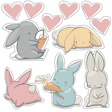 Load image into Gallery viewer, Bunny Babes Wall Decal
