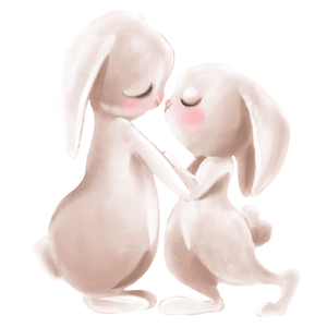 Bunny Kiss Wall Decal