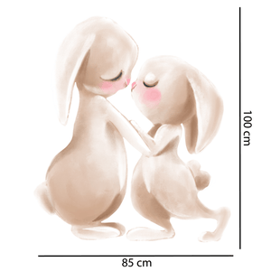 Bunny Kiss Wall Decal