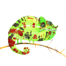 Load image into Gallery viewer, Tropical Green Chameleon Wall Art
