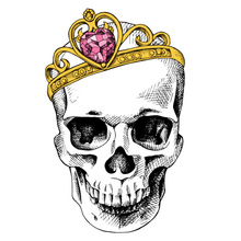 Load image into Gallery viewer, Debutante Skull Wall Decal

