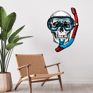 Diver Skull Wall Decal