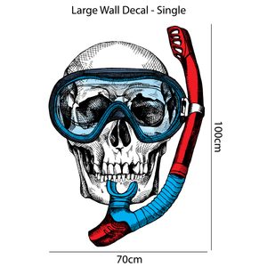 Diver Skull Wall Decal