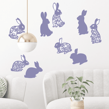 Load image into Gallery viewer, Shadow Bunnies Wall Decal (6 colours)
