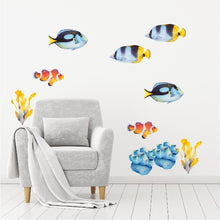 Load image into Gallery viewer, Reef Fish Wall Sticker Set
