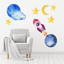 Load image into Gallery viewer, Stars and Space Wall Decal Set
