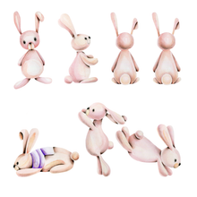 Load image into Gallery viewer, Bonnie Bunny Wall Decal Set
