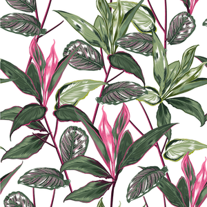 Pink Botanic Wallpaper