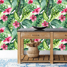 Load image into Gallery viewer, Tropical Pink Hibiscus Wallpaper
