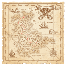 Load image into Gallery viewer, Pirate Map Wall Decal
