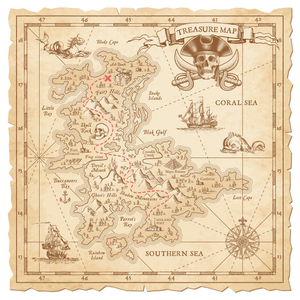 Pirate Map Wall Decal (XL)