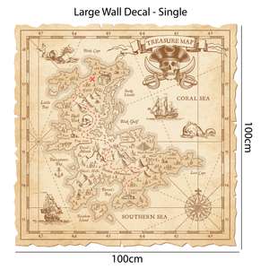 Pirate Map Wall Decal