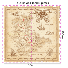 Load image into Gallery viewer, Pirate Map Wall Decal (XL)
