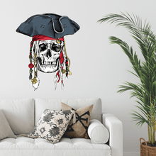 Load image into Gallery viewer, Pirate Jack Skull Wall Decal
