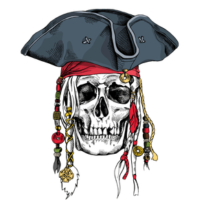 Pirate Jack Skull Wall Decal
