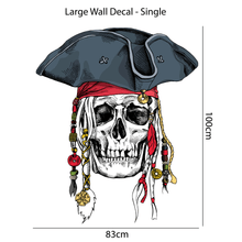 Load image into Gallery viewer, Pirate Jack Skull Wall Decal
