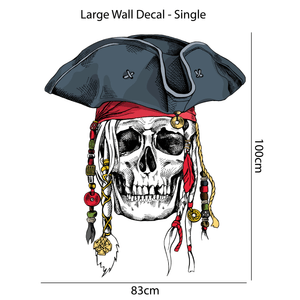 Pirate Jack Skull Wall Decal