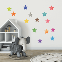 Load image into Gallery viewer, Rainbow Stars Wall Decal Set
