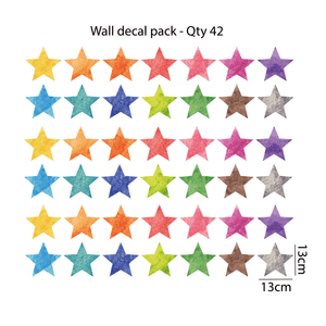 Rainbow Stars Wall Decal Set
