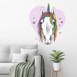 Rainbow Unicorn Wall Decal Set