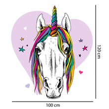 Load image into Gallery viewer, Rainbow Unicorn Wall Decal Set
