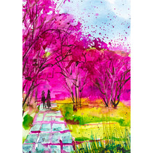 Load image into Gallery viewer, Amber Walk Watercolour Wall Art
