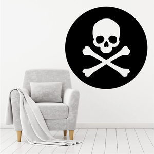 Skull and Crossbone Wall Decal (12 colours)