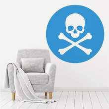 Load image into Gallery viewer, Skull and Crossbone Wall Decal (12 colours)
