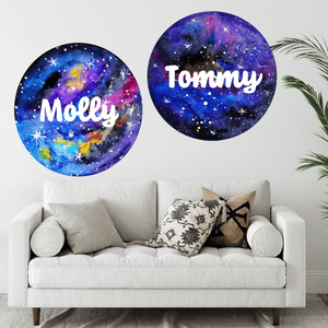Space Galaxy 'Personalised' Wall Decals