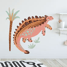 Load image into Gallery viewer, Dinosaur Spikey Red Wall Decal
