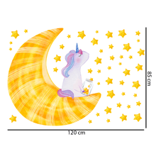 Load image into Gallery viewer, Unicorn Star Gazer Wall Decal Set
