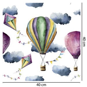 Stormy Hot Air Balloon Wallpaper
