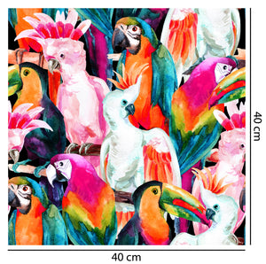 Tropical Parrot Party Wallpaper