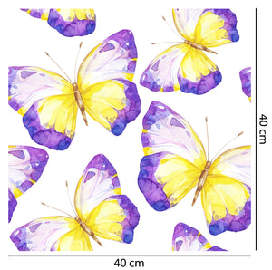 Purple Posie Butterfly Wallpaper