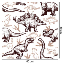 Load image into Gallery viewer, Vintage Style Dinosaur Wallpaper
