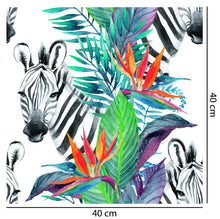 Load image into Gallery viewer, Tropical Zebra Conga Wallpaper
