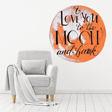 Load image into Gallery viewer, Moon and Back Wall Decal (8 colours)
