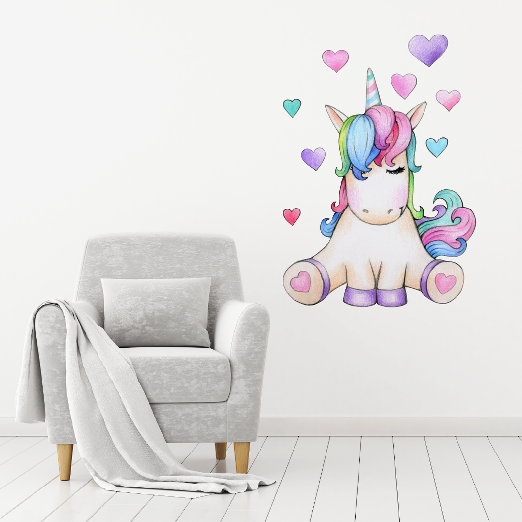 Unicorn Heart and Sole Wall Decal Set